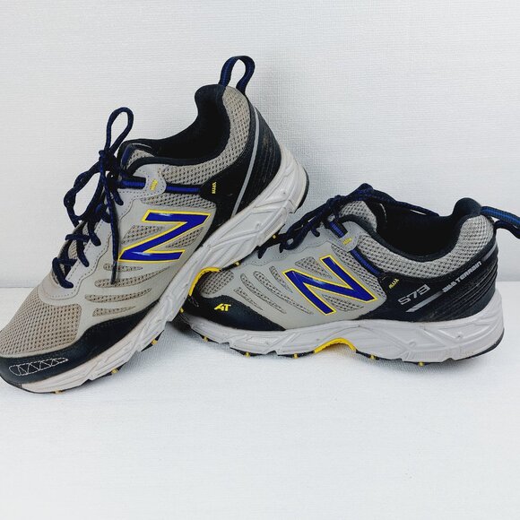 New Balance Men\'s Gray Black 573v3 Mesh All Terrain Athletic Running Shoes 12 main image 4